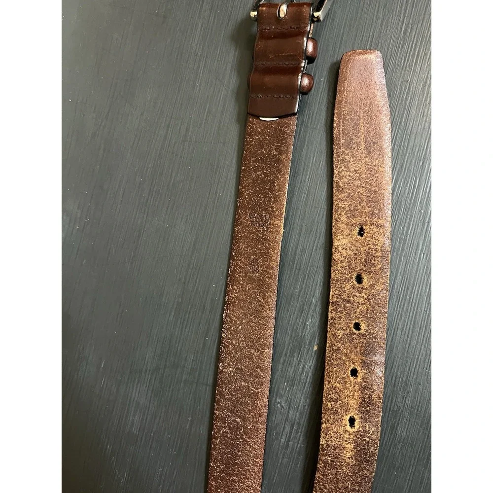 Polo Ralph‎ Lauren Belt Mens 42 105cm Brown Genuine Italian Leather